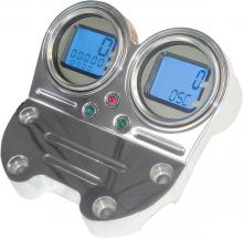 Mini Digital Tacho und Drehzahlmesser mit Lenkerklemme hochglanz poliert
